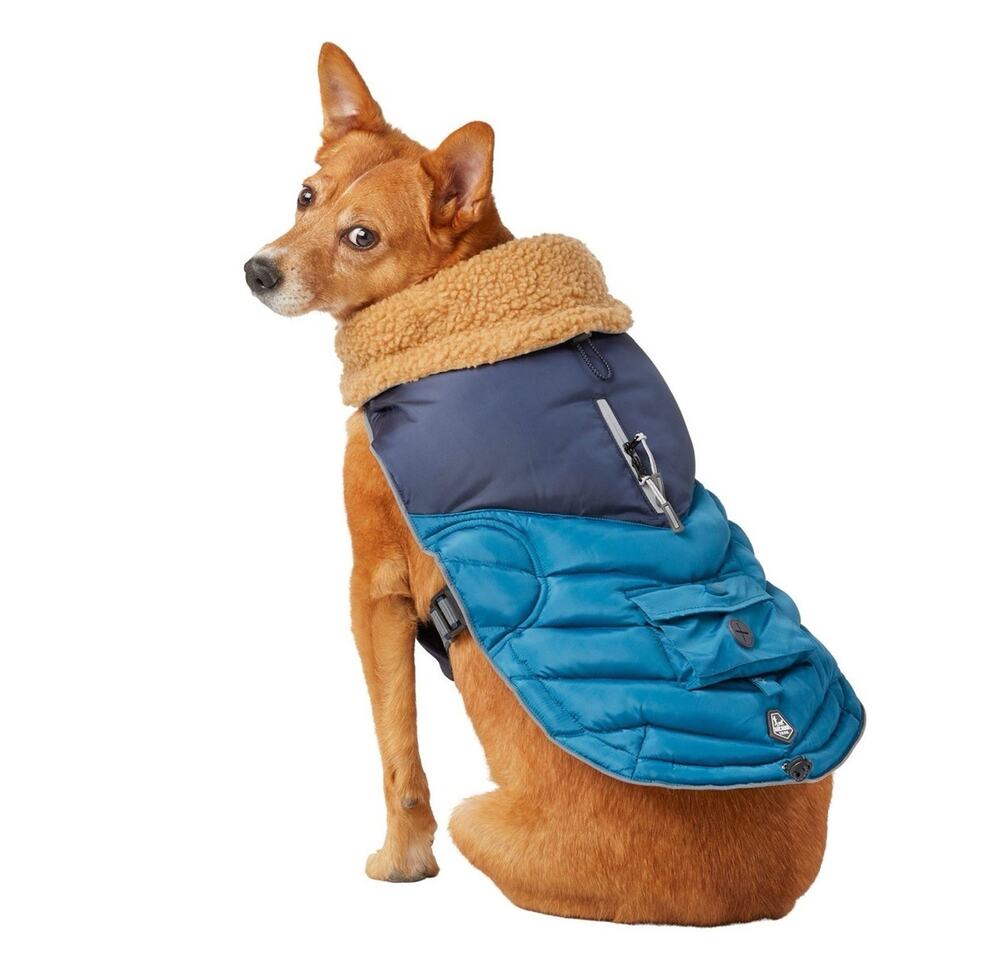 Arcadia Trail LARGE Insulated Dog Puffer Coat Sherpa Fleece Reflective Thermal